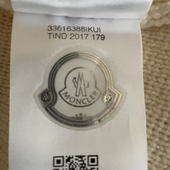 AUTHENTIC Moncler Logo Tape Pullover Sweater - Cream/Ivory - Picture 7 of 8